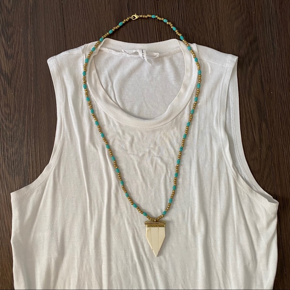 Handmade Bone Arrow Necklace